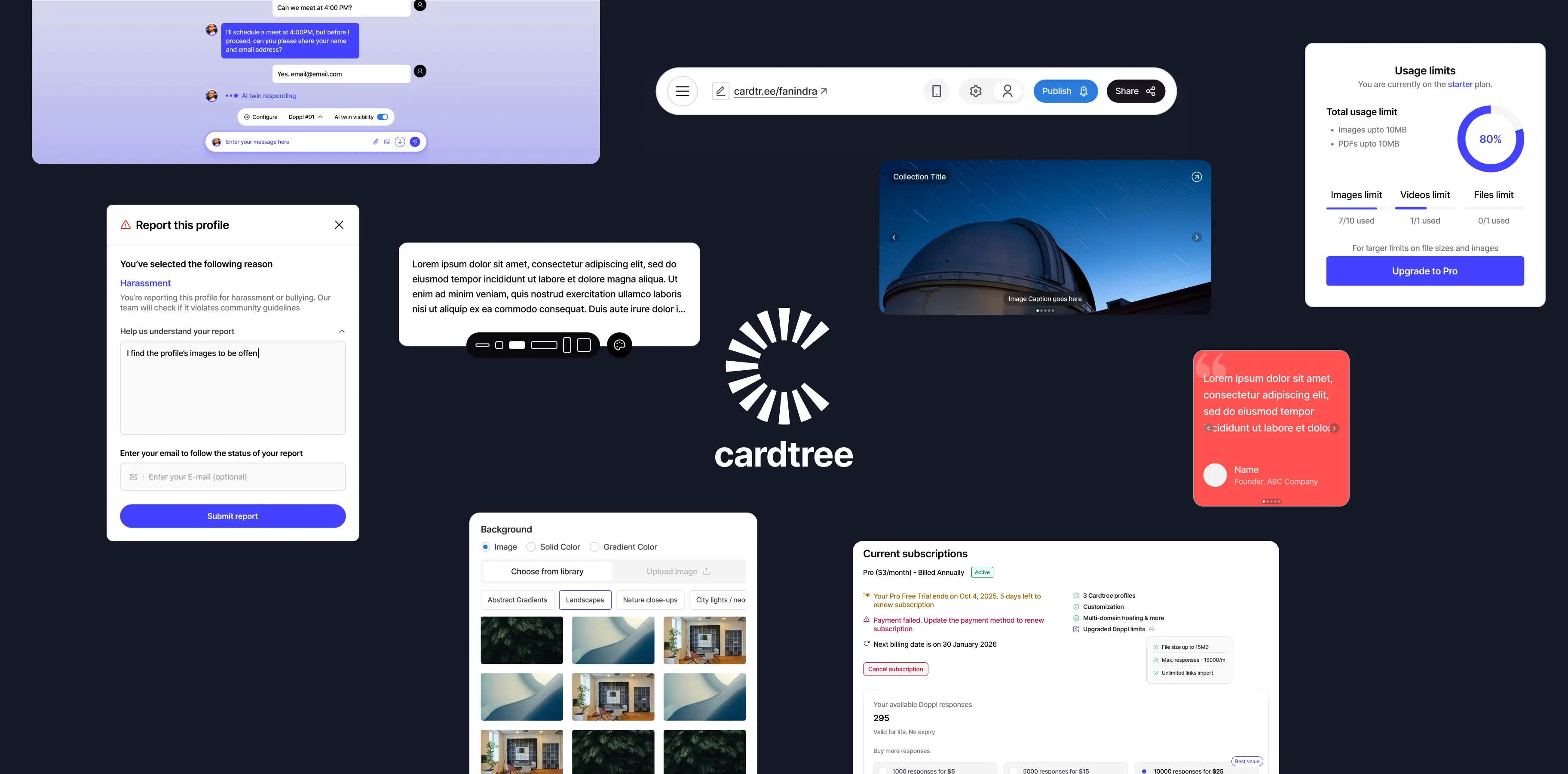 As one of the founding designers at Cardtree, I shaped the core product and AI Twin, shipping new experiences, and collaborating closely with developers to ensure high-quality implementation